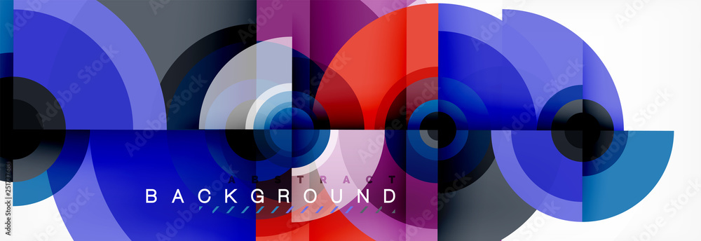 Minimal geometric circles and triangles abstract background, techno modern design, poster template Minimal geometric circles and triangles abstract background, techno modern design, poster template