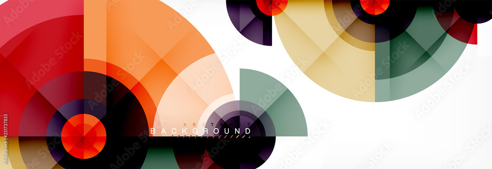 Minimal geometric circles and triangles abstract background, techno modern design, poster template Minimal geometric circles and triangles abstract background, techno modern design, poster template