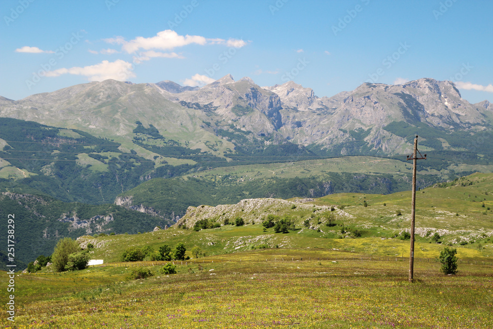 Obraz premium National Park Durmitor, a mountain pass, Montenegro 