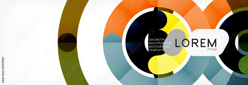 Vector outlined stroke circles composition Vector outlined stroke circles composition