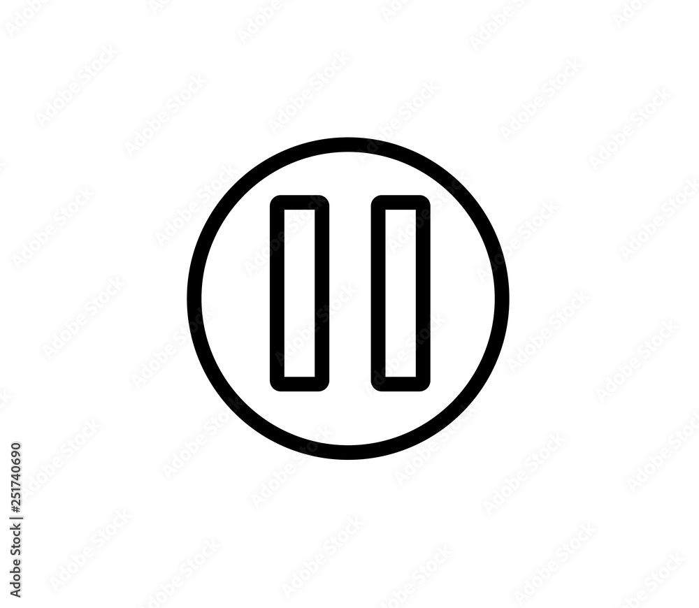 Play button line icon, outline vector sign, linear style pictogram isolated on white. Symbol, logo illustration. Play button line icon, outline vector sign, linear style pictogram isolated on white. Symbol, logo illustration.