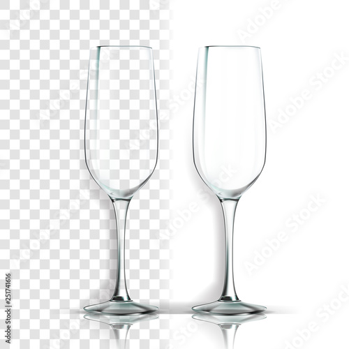 Transparent Glass Vector. Brandy Blank. Empty Clear Glass Cup. For Water, Drink, Wine, Alcohol, Juice, Cocktail. Realistic Shining Glassware Transparency Illustration