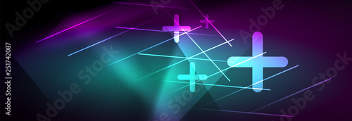 Shiny glowing lights neon color design background