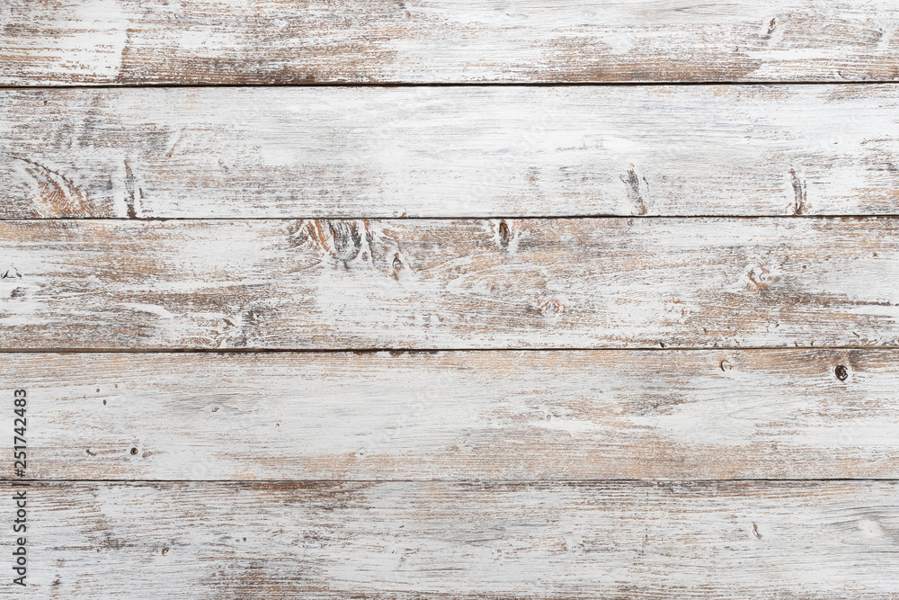 old light white wooden background, rustic style