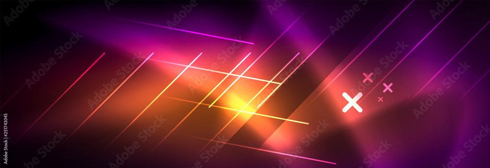 Shiny glowing lights neon color design background Shiny glowing lights neon color design background