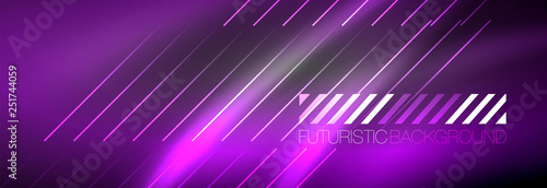 Shiny glowing lights neon color design background