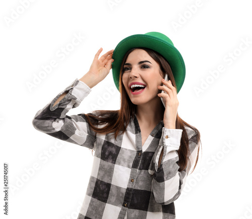 Beautiful young woman in gr...