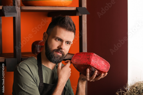 Male seller with delicious ...