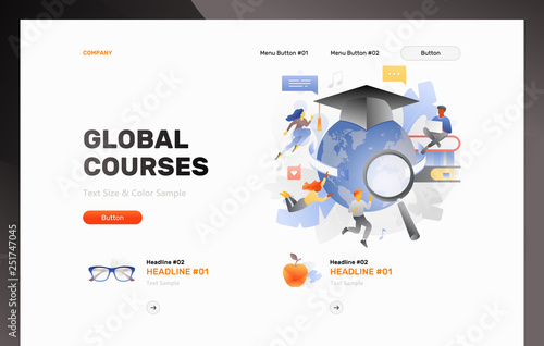 Global Courses Web Header Template