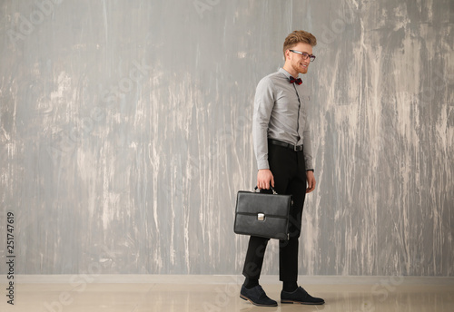 Handsome businessman with s...