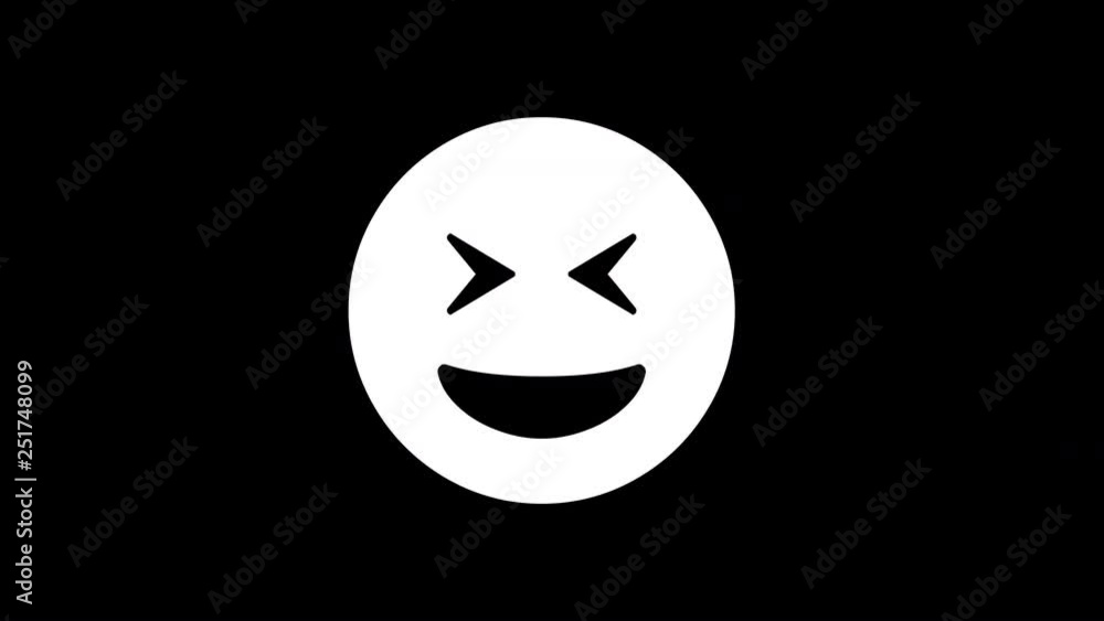 From the Glitch effect arises grin squint symbol. Then the TV turns off. Alpha channel Premultiplied - Matted with color black From the Glitch effect arises grin squint symbol. Then the TV turns off. Alpha channel Premultiplied - Matted with color black