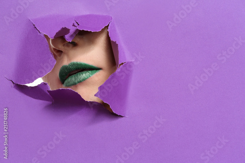 Beautiful woman with bright...