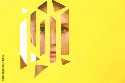 Beautiful young woman with ...