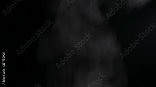 湯気-スチーム-水蒸気-黒バック-4K photo