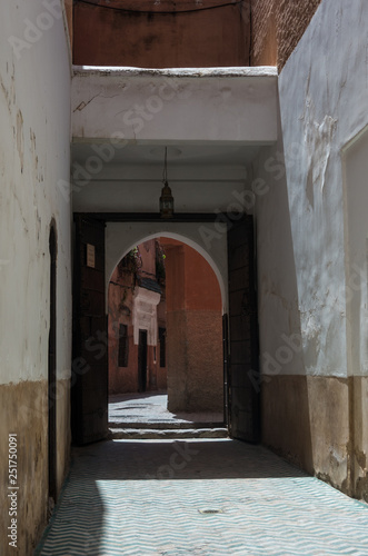 Colorful old streets of Marrakech medina, Morocco, Africa © smoke666