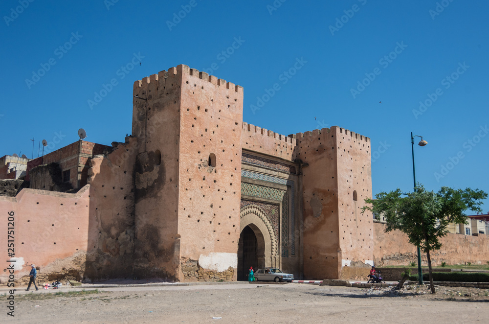 Bab el-Khemis Gate in Meknes, Morocco