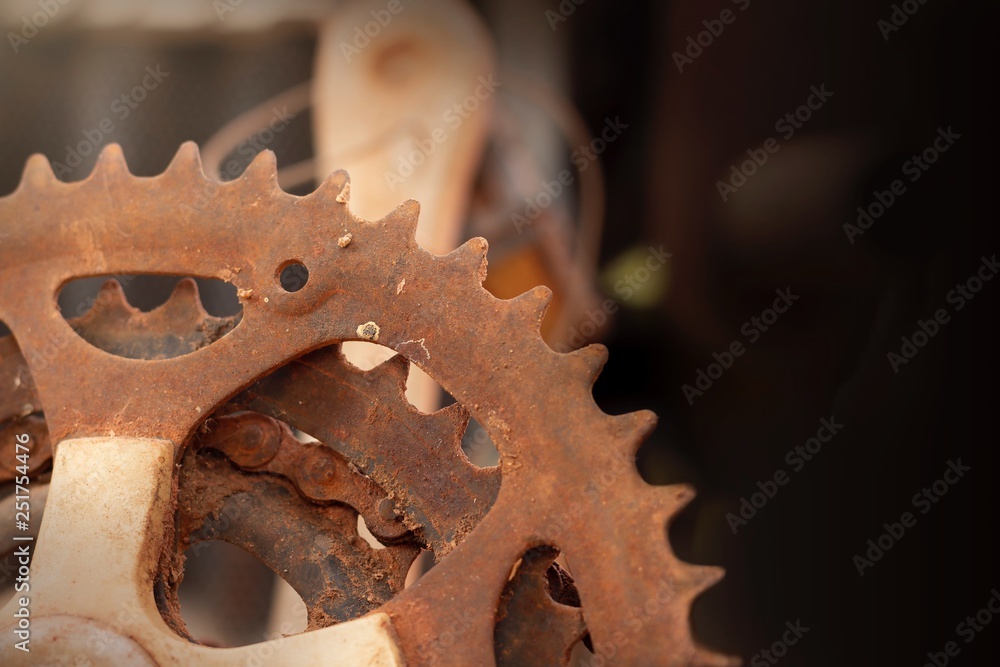 Part of the bike is rusty Making it unusable Waiting for repair or destruction Part of the bike is rusty Making it unusable Waiting for repair or destruction