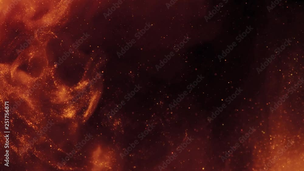 Red abstract glowing falling particles, slow motion, on black background Red abstract glowing falling particles, slow motion, on black background