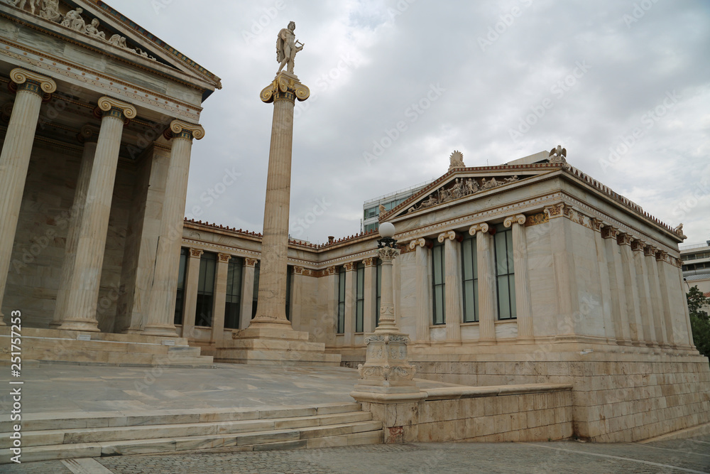 Main building of the Academy of Athens in Greece