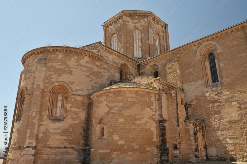 La Seu Vella (The Old Cathedral) of Lleida (Lerida) city in Catalonia, Spain, back view