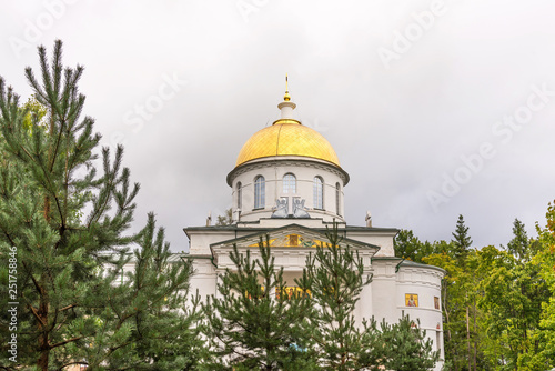 St. Michael Cathedral of The Holy Dormition Pskovo-Pechersky Pskov-Caves monastery. Pechory, Russia. photo