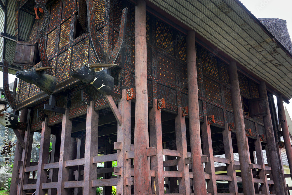Tongkonan a traditional Toraja house, in  south Sulawesi Indonesia
