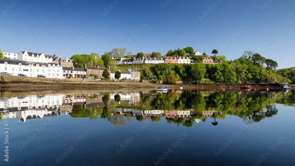 Village Portree at Isle of Skye, Scotland