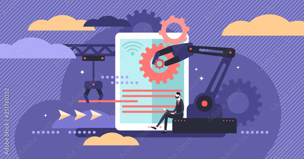 Foto Human resources automation vector illustration