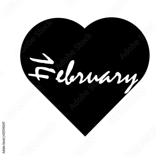 14 february on black heart sign