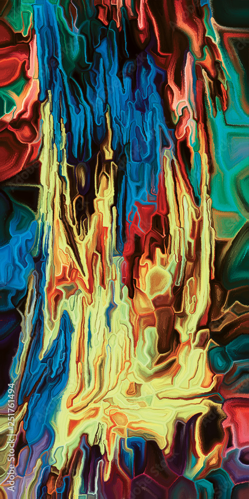 Naklejka premium Farba mozaikowa