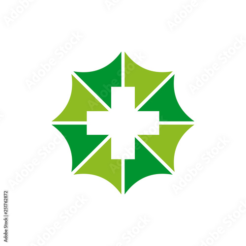 Medical and health care logo design vector template