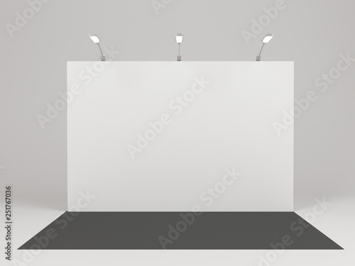 Banner 3x2 meters. 3d render. Blank template for your design.