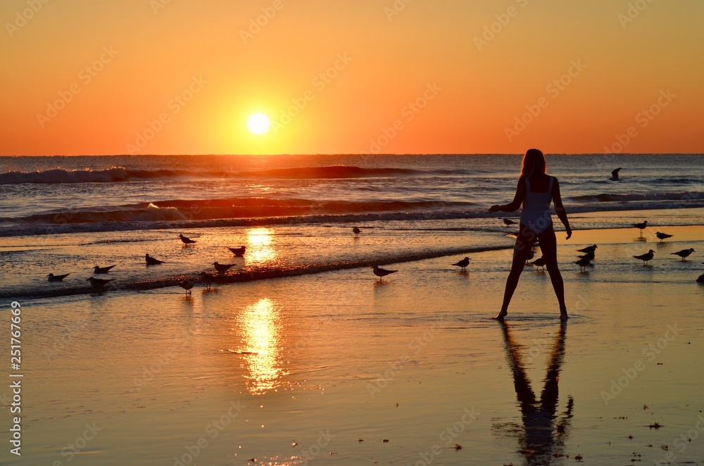 Fototapeta premium Beach silhouette 