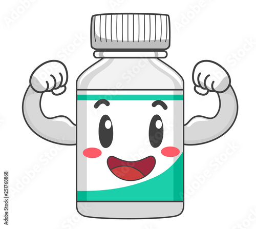 Mascot Vitamin Strong Illus...