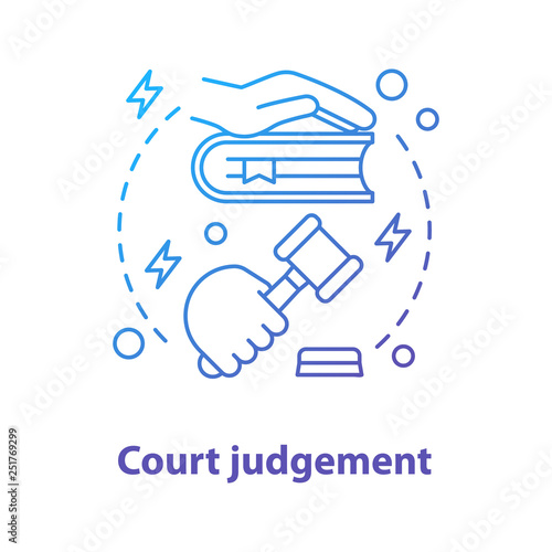 Court judgement concept icon