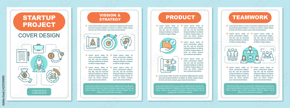 Startup project brochure template layout