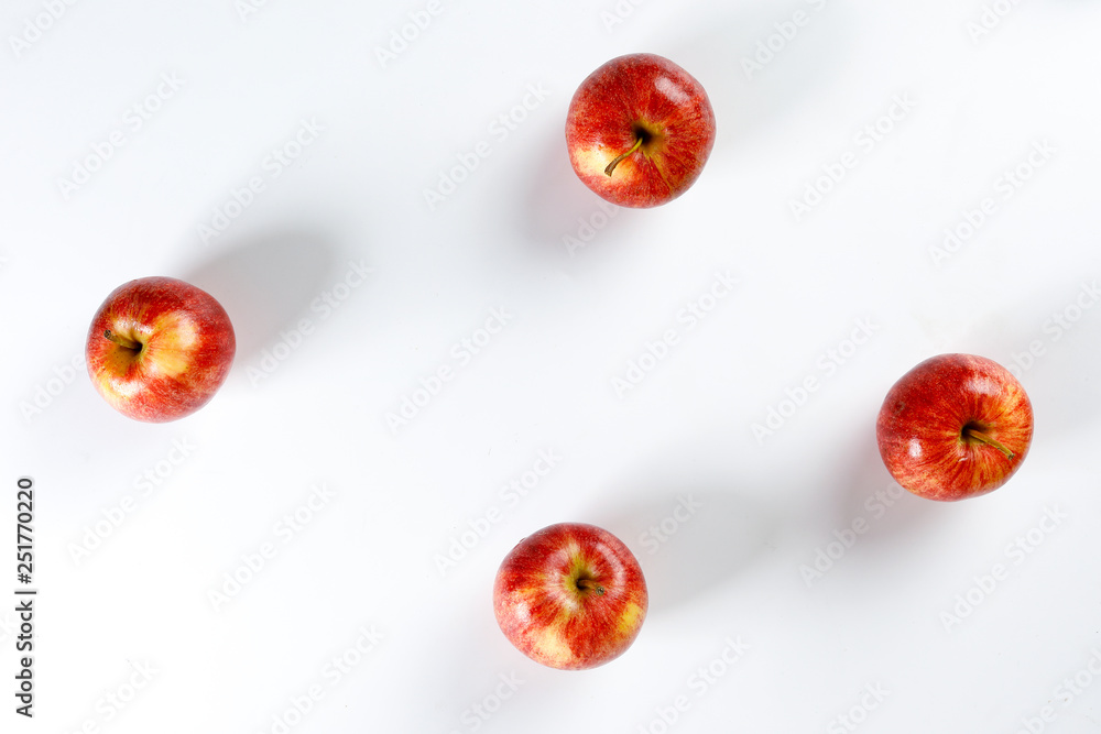 Red apple on white background Red apple on white background