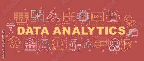 Data analysis word concepts banner