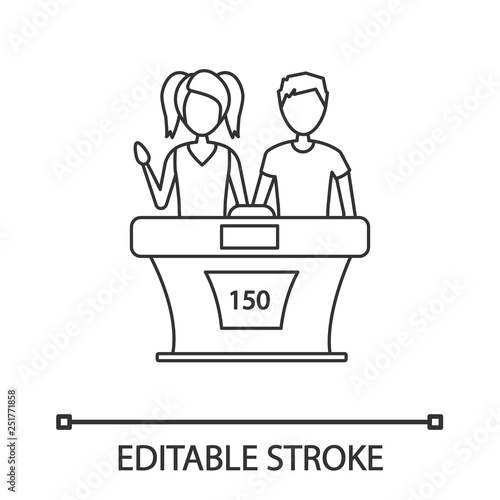 Quiz bowl linear icon