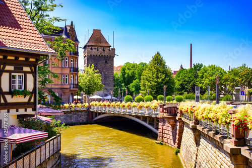 Tableau sur toile Schelzturm in the city of Esslingen am Neckar