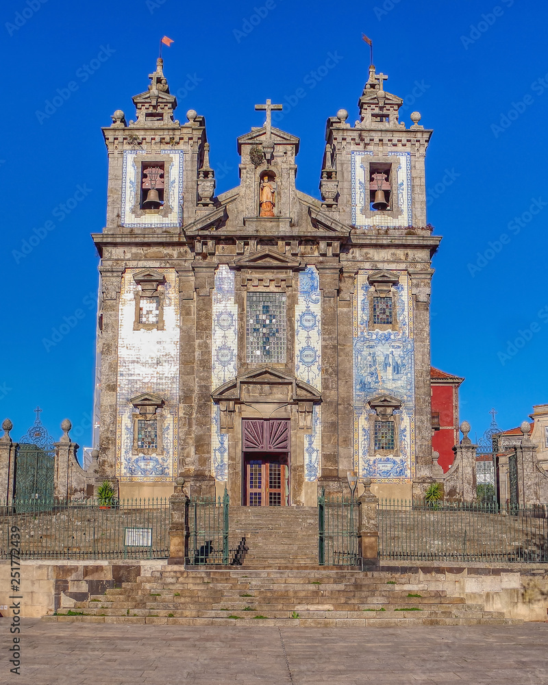 The Church of Saint Ildefonso (Igreja de Santo Ildefonso) with the traditional ceramics tile azulejos, Porto, Portugal