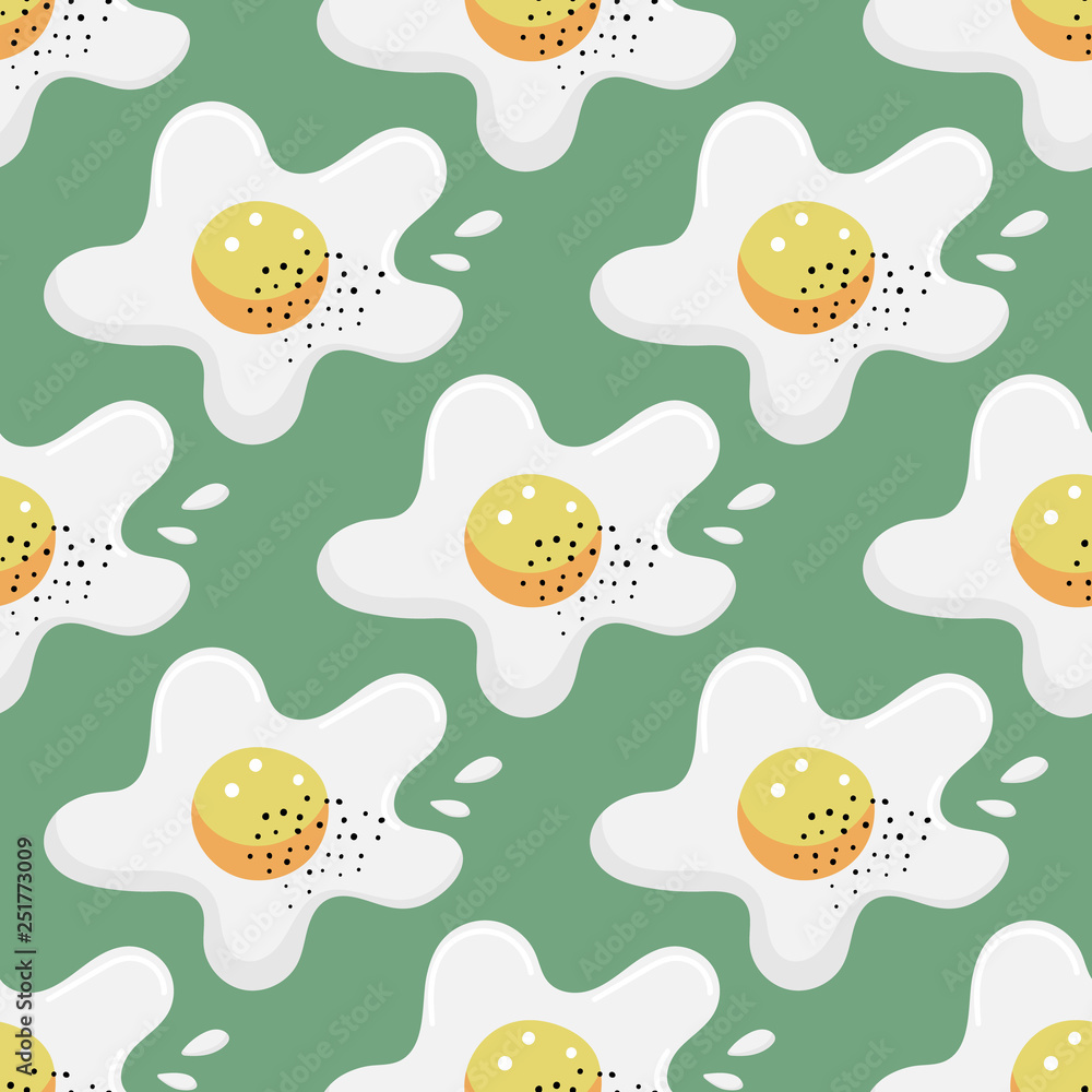 Seamless pattern with scrambled eggs Seamless pattern with scrambled eggs