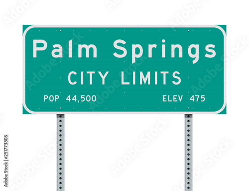 Palm Springs City Limits road sign