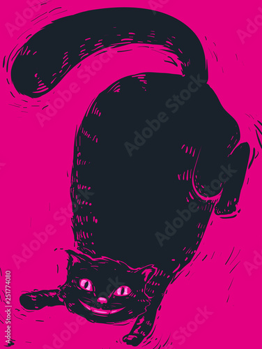 Halloween Black Fat Cat Ill...