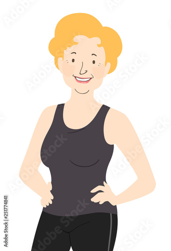 Senior Woman Fit Illustration