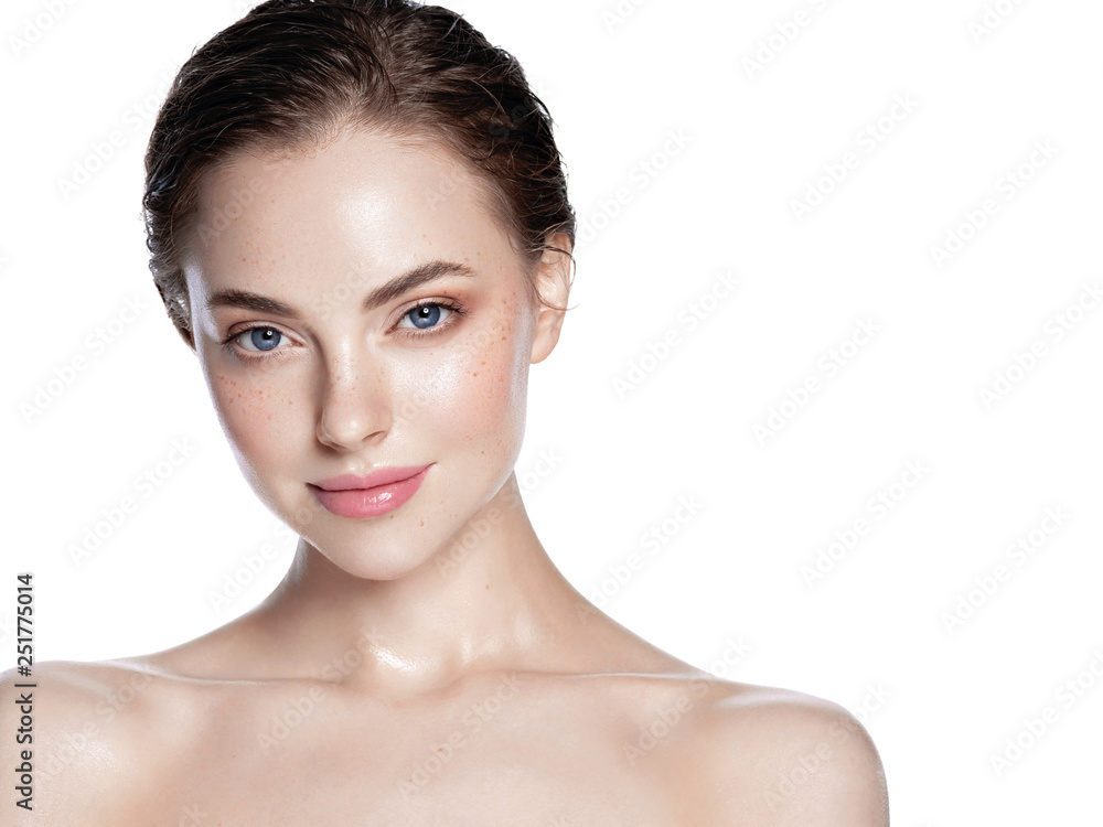 Skin care woman face with healthy beauty skin face closeup cosmetic age concept Skin care woman face with healthy beauty skin face closeup cosmetic age concept