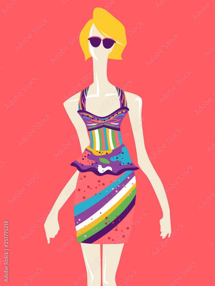 Girl Fashion Mannequin Fauvism Art Illustration Girl Fashion Mannequin Fauvism Art Illustration