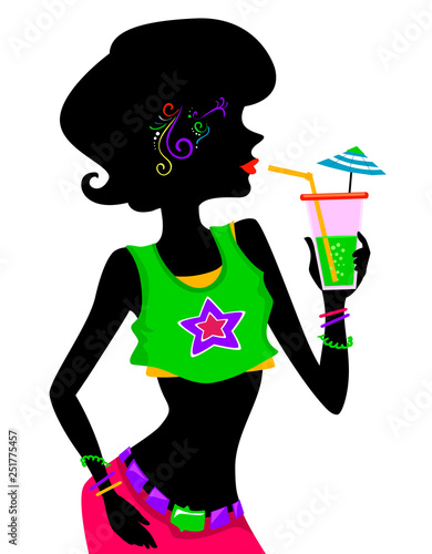 Girl Glow In The Dark Party...