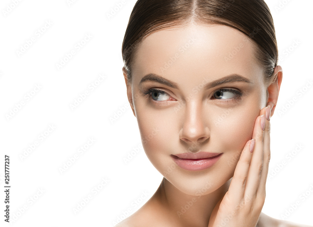 Healthy skin woman beauty female natural makeup pure skin portrait Healthy skin woman beauty female natural makeup pure skin portrait