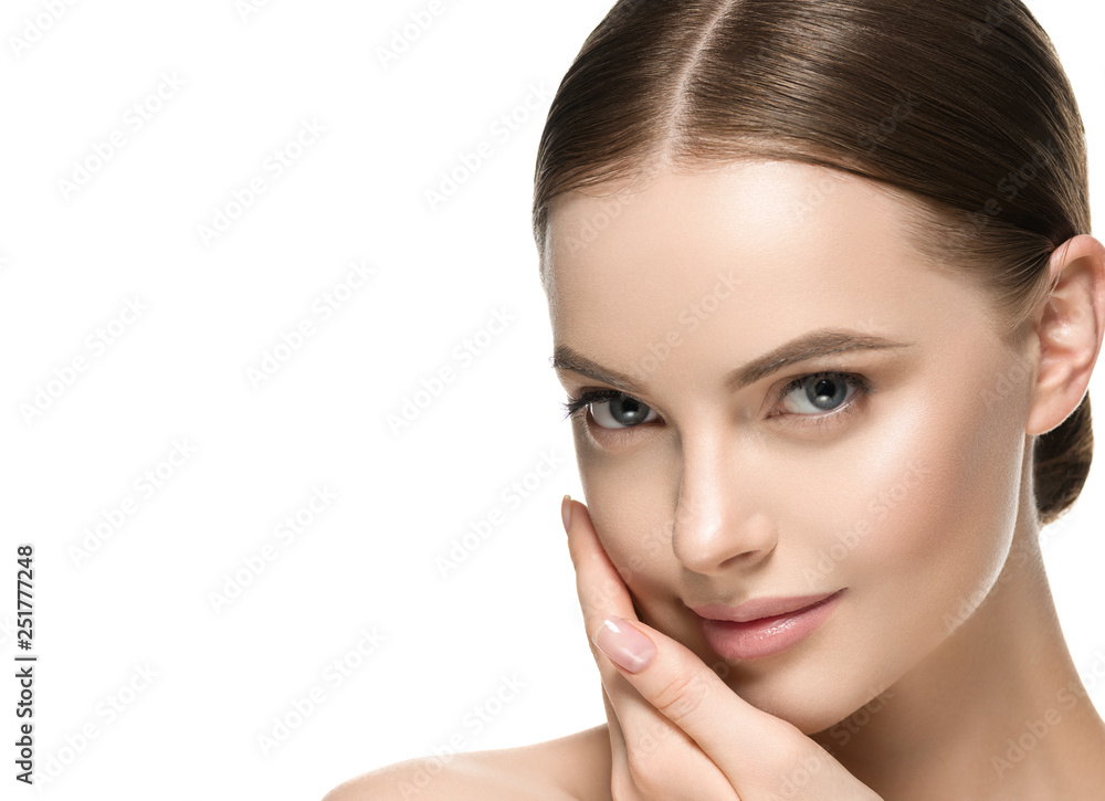 Healthy skin woman beauty female natural makeup pure skin portrait Healthy skin woman beauty female natural makeup pure skin portrait